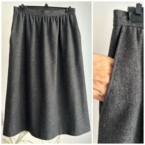 Evan Picone 100% Wool Vintage Skirt Size 14 Runs Small Waist 28” - Picture 1 of 7